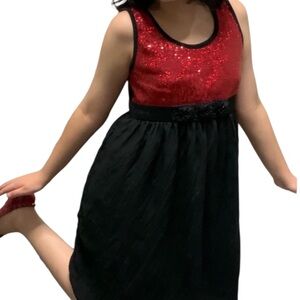 D Signed Minnie Mouse Inspired Mid Length Dress